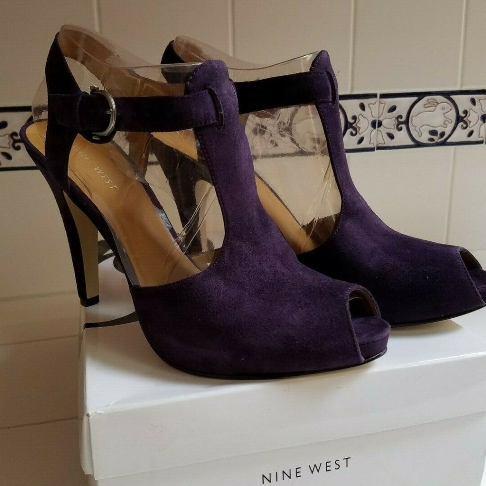 Nine West Palomino Heels Deep Plum Suede, Gorgeous